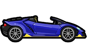 Voiture de luxe sportive bleu
